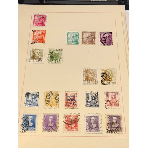 408 - A large collection of sheet mounted German and Spanish stamps, including a very interesting franked ... 