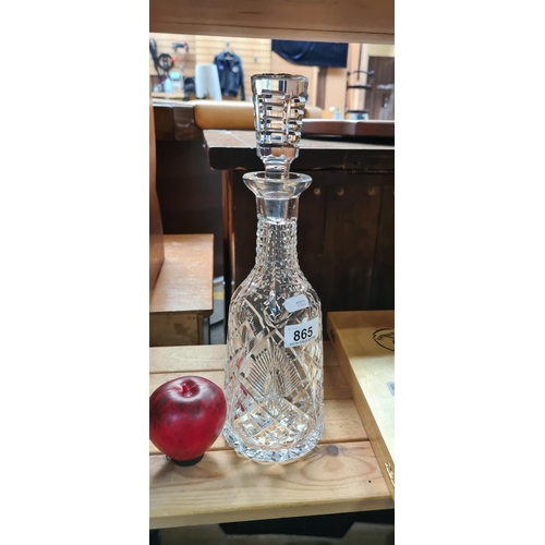 865 - A Waterford Crystal decanter in the Shannon Jubilee pattern complete with original stopper and retai... 