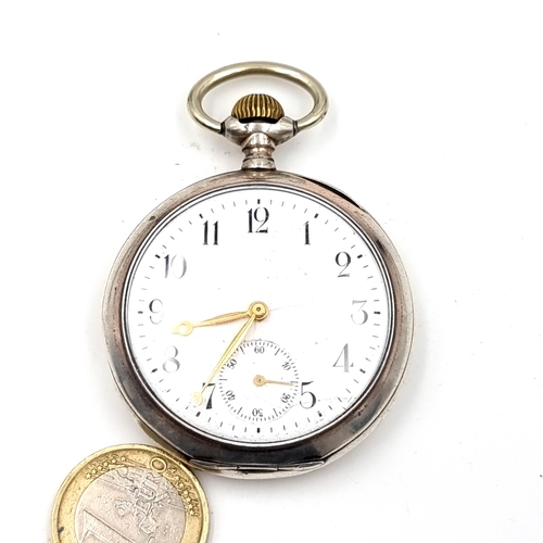 29 - An attractive Pocket Watch with white enamel dial, Arabic numbers set with subsidiary second hand. W... 