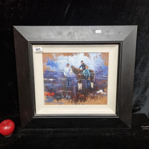 83 - Star Lot: An original Peadar Jackson (Irish contemporary) oil on canvas board panting titled ' First... 