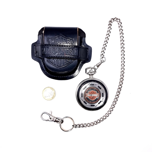 Harley davidson pocket watch set sale