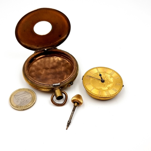 931 - A half Hunter Pocket Watch with parts, in need of attention. Lovely looking face on this one.