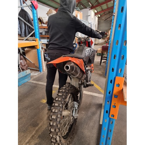 516 - Star Lot : A high quality full size KTM EXC 450cc 2004 scrambler / dirt bike.  Accompanied by a box ... 