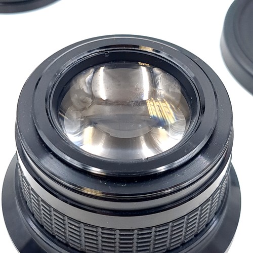 19 - A Pentax diamond vision super wide macro camera lens, in original presentation leather case, Made in... 