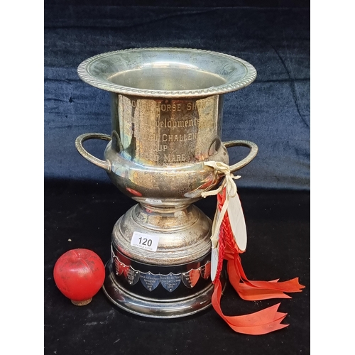 120 - A very large  Kilcoole Horse Show Championship commemorative cup for the first prize, dated to 1995 ... 