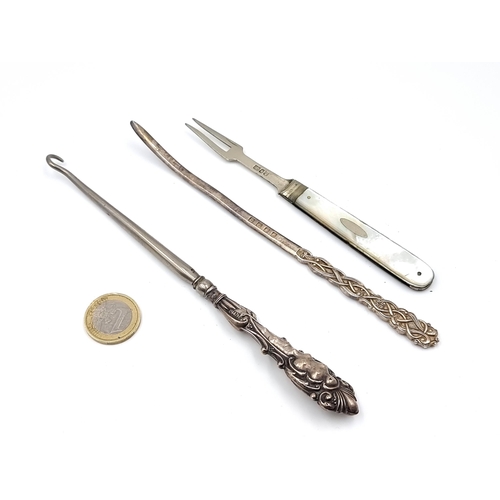 810 - A beautiful collection of Items consisting of an Irish Silver Letter Opener hallmarked Dublin 1955, ... 