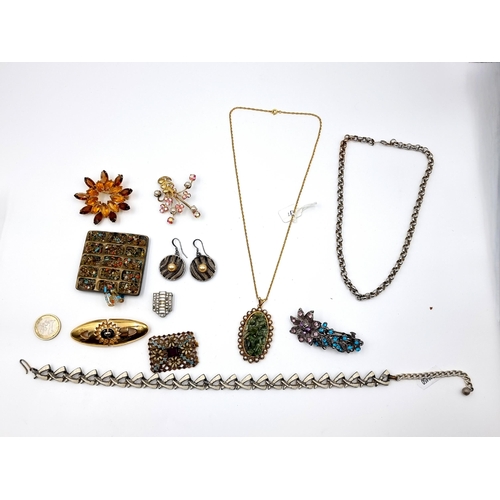 812 - A nice selection of Costume Jewellery, some pieces set with Natural Stones, others with Gem Stone se... 