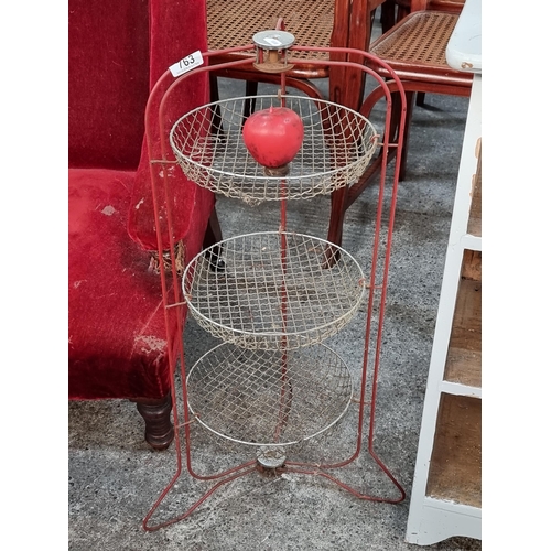 763 - A 1950's Happymaid vegetable Fruit and Veg storage rack.