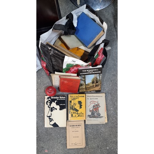 788 - A large bag of Irish interest books and pamphlets. Unchecked might be some gems.