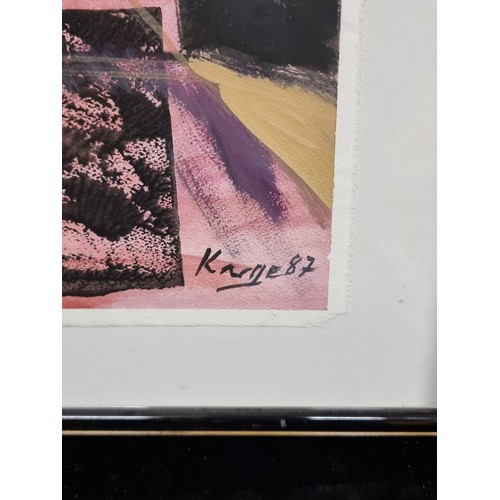 66 - Star Lot: An original Reiner Karge (German b.1944-d.1995) gouache on watercolour paper painting. Fea... 