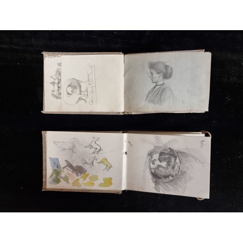 85 - Star Lot: Two antique original Edith Gladys Wynne (b.1876 - d.1968) sketchbooks containing a variety... 