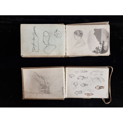 85 - Star Lot: Two antique original Edith Gladys Wynne (b.1876 - d.1968) sketchbooks containing a variety... 