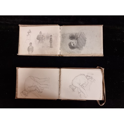 85 - Star Lot: Two antique original Edith Gladys Wynne (b.1876 - d.1968) sketchbooks containing a variety... 