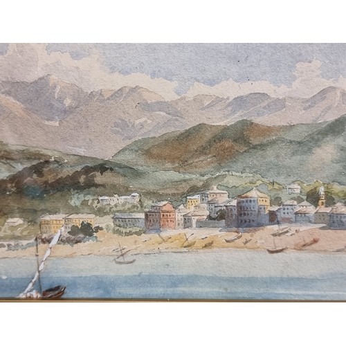 86 - Star Lot: A wonderful Edith Gladys Wynne original watercolour painting depicting a serene Italian co... 