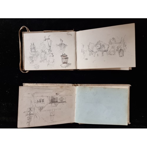 85 - Star Lot: Two antique original Edith Gladys Wynne (b.1876 - d.1968) sketchbooks containing a variety... 