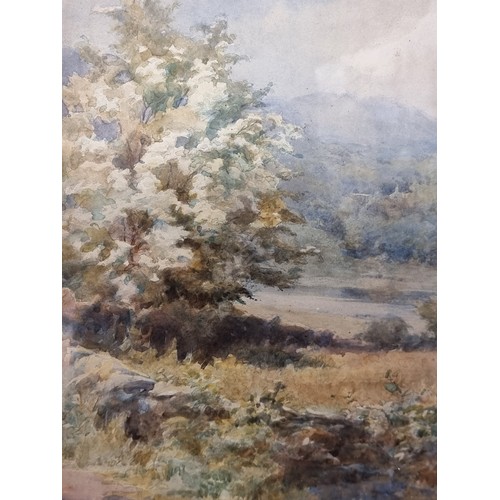 87 - Star Lot: An amazing Edith Gladys Wynne original watercolour painting of a beautiful landscape with ... 