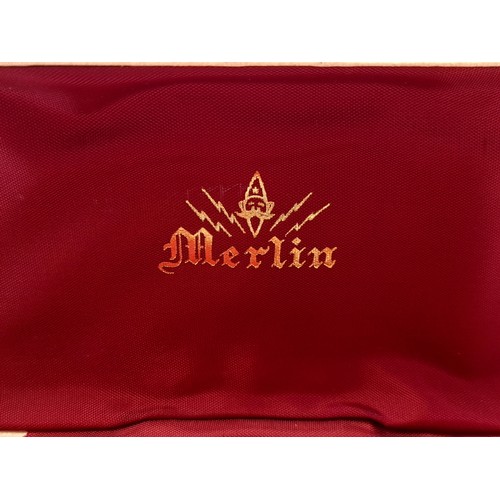 802 - A vintage Merlin Propelling Pencil with a faux Pearl Keyring, Presented in it's original box with in... 