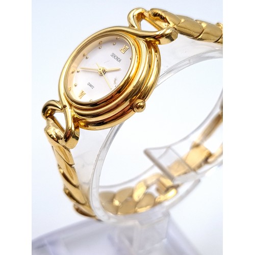 807 - A beautiful as new Sekonda Quartz Wrist Watch with Stud dial and sweep second hand together with ori... 