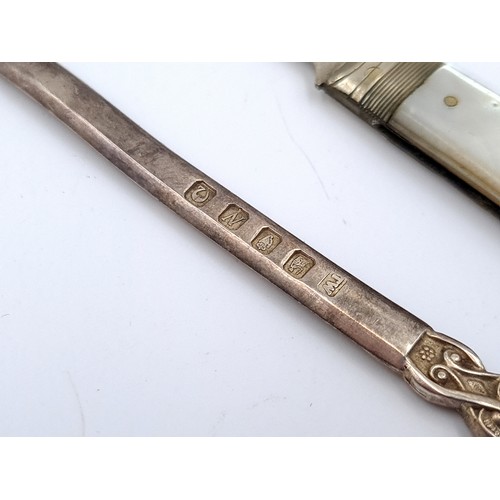 810 - A beautiful collection of Items consisting of an Irish Silver Letter Opener hallmarked Dublin 1955, ... 