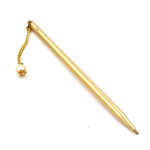 802 - A vintage Merlin Propelling Pencil with a faux Pearl Keyring, Presented in it's original box with in... 