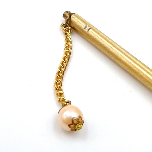 802 - A vintage Merlin Propelling Pencil with a faux Pearl Keyring, Presented in it's original box with in... 