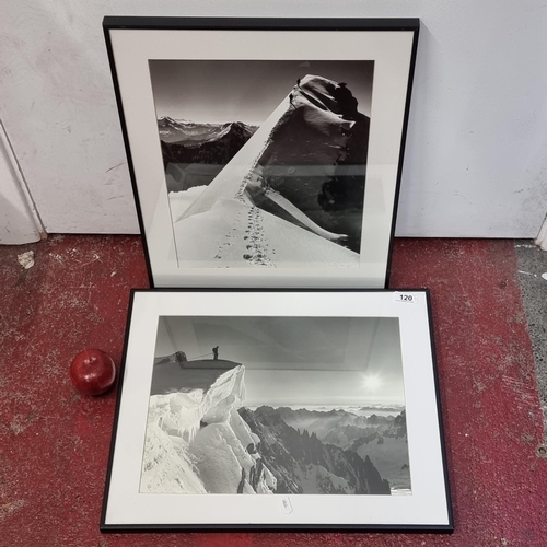 120 - Star Lot : Two signed black and white photographs taken by the well renowned photographer Pierre Tai... 