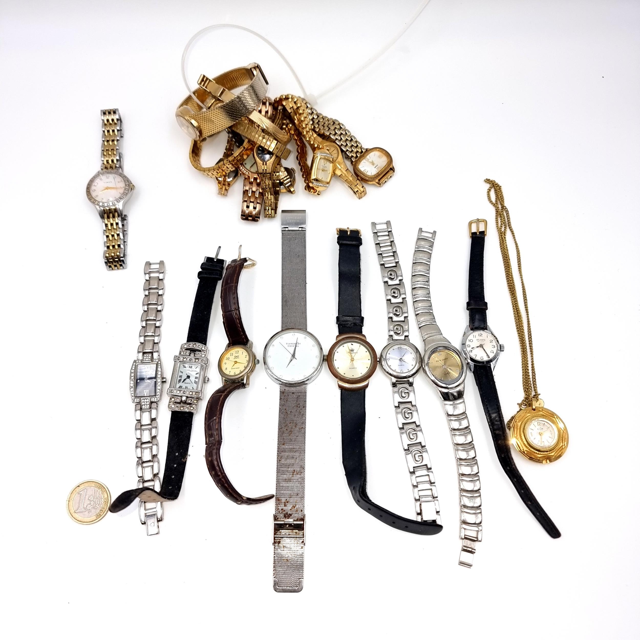 A very large collection of Wrist watches consisting of 12 Ladies metal