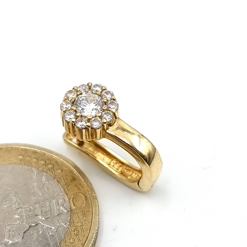 937 - Star Lot : A stunning 14ct gold pretty single Diamond floral  Earring suitable for pierced ears. Bea... 