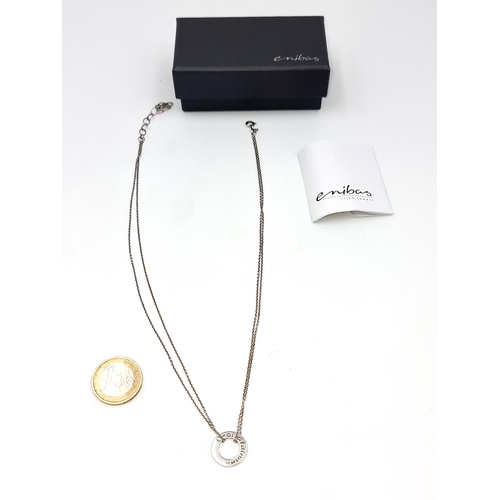 984 - A beautiful Enibas Croí Álainn sterling silver designer necklace with original box. Total weight - 2... 