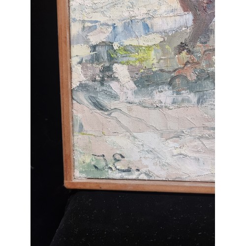 66 - Star Lot: A fantastic large original John Esborg (Danish, b.1931 - d.2019) oil on canvas painting ti... 