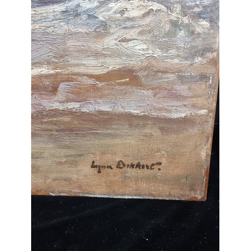 92 - A fabulous and large early 20th century oil on board painting of a seascape. Features thick impasto ... 