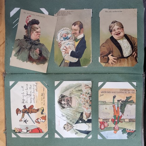 204 - A captivating Victorian album containing approx. 137 fantastic postcards including Irish sites from ... 