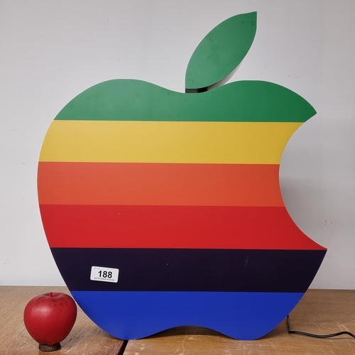 188 - Star Lot : A fantastic large Apple shop display light up sign.  There is an excellent video of this ... 