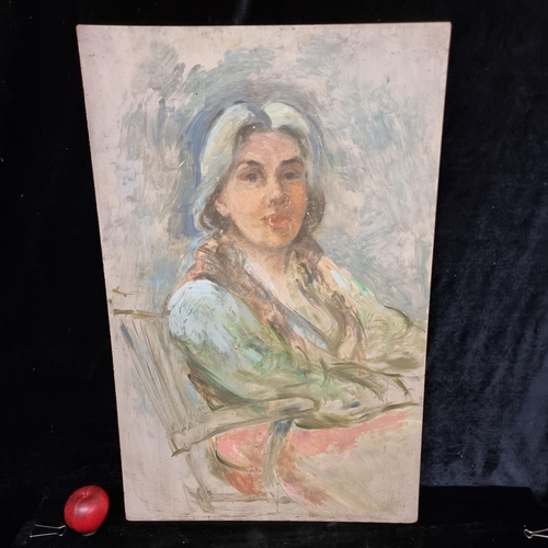 70 - Star Lot: A glorious original Stella Steyn (Irish, b.1907 - d.1987) oil on board painting featuring ... 