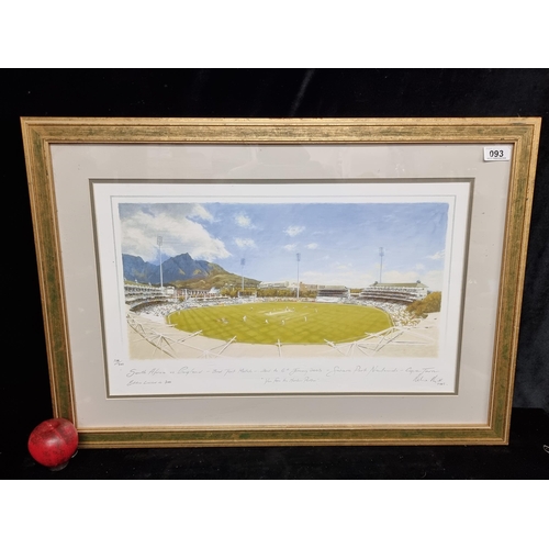 93 - A limited edition (138/300) giclee print of Cricket interest. Features a 2005 South Africa vs Englan... 