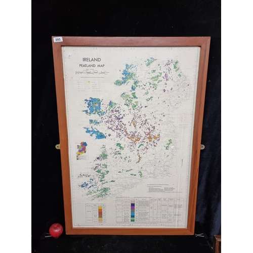 95 - A large 1975 vintage Peatland Map of Ireland. Prepared and published by the National Soil Survey. Pr... 