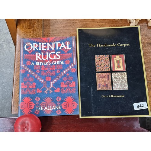 842 - Two guide books for handmade rug enthusiasts. Including 'Oriental Rugs a Buyer's Guide' and 'The Han... 