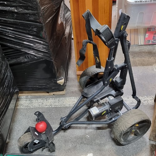 851 - A PowaKaddy electric foldable three-wheel golf caddy.  As you see it no battery or charger.  very ex... 