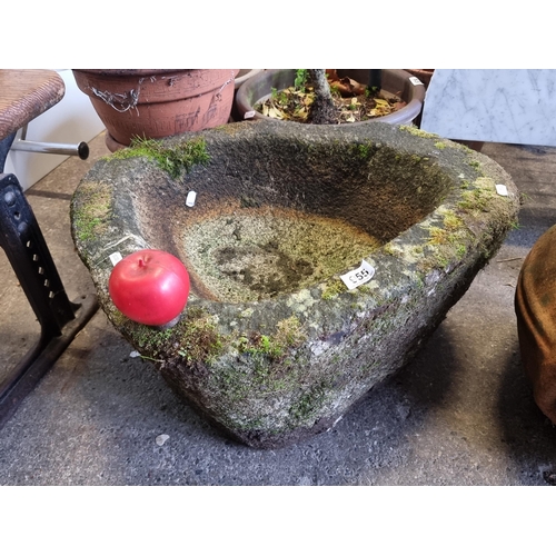 955 - Star Lot : A fabulous large heavy 19th century or earlier Granite bird bath. Its a beauty. very heav... 