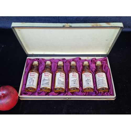 179 - A complete set of Prestonfield House Scotch Whisky from the miniature collection. Containing six 5cl... 