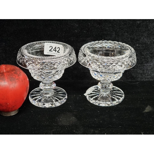 242 - Two Waterford crystal miniature turnover bowls from the Heritage Collection both in super condition.