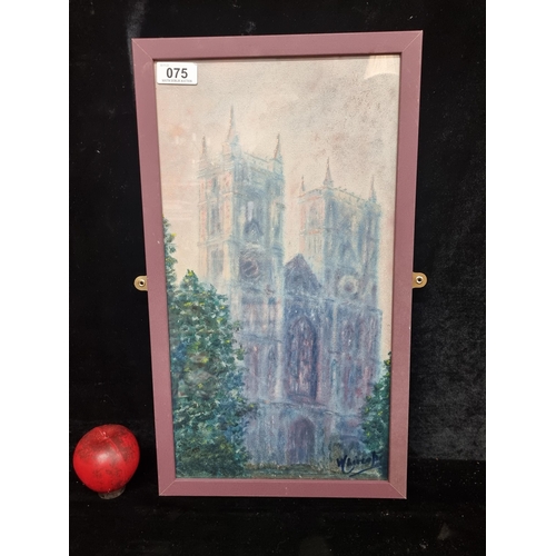 75 - A beautiful original oil on board painting titled 