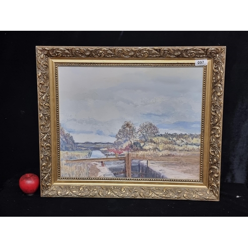 97 - An original Dr Philip Crampton Smyly (Irish b.1917- d.2010) oil on board painting titled 'In the Mid... 