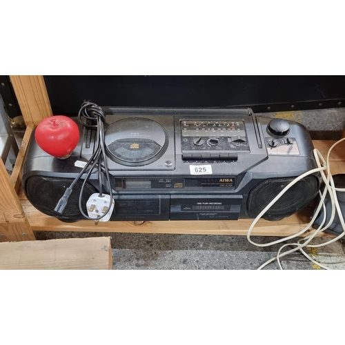 625 - A super retro portable Aiwa CSD-XL202 Compact Disc Stereo Radio Cassette Recorder. Fitted with a thr... 