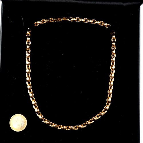 583 - Super Star Lot : A fabulous and outstanding 14K gold heavy link chain necklace, 14K mark to clasp, l... 