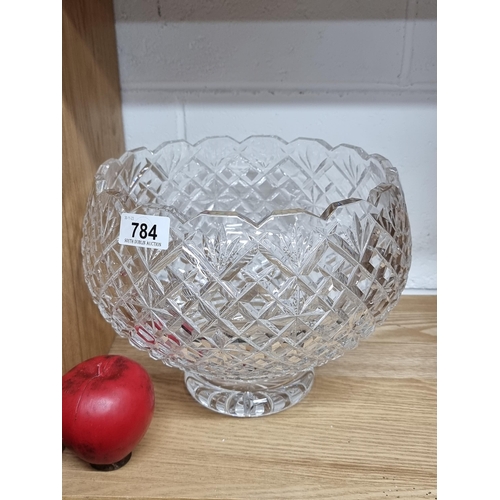 784 - A fabulously large Waterford Crystal pedestal punch / trifle / centre piece bowl. In good condition ... 