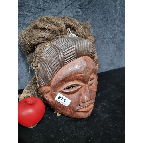 875 - Star Lot : An outstanding antique tribal example of Pwo, a classic Chokwe mask genre that honors fou... 