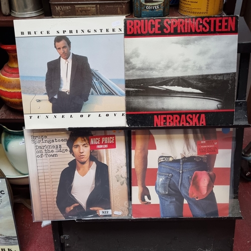 922 - A great collection of four Bruce Springsteen LP vinyl records.