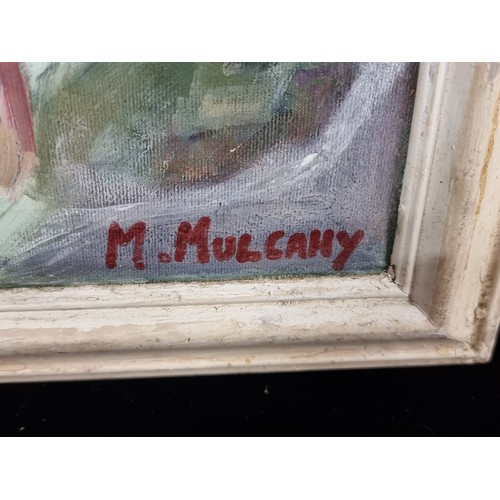 90 - Star Lot: A fabulously expressive Michael Mulcahy (Irish contemporary b.1952) oil on canvas painting... 