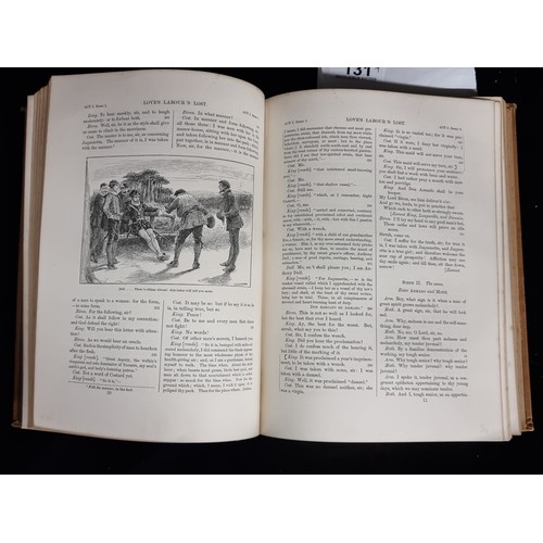 131 - An antique collection of 7 hardback books titled 'The Works of Shakespeare' edited by Henry Irving a... 